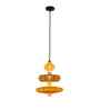 AUM-MOUNTAIN GLEAM 3 LAYER (Fibre) | Handcrafted Pendant Lamp | E27 holder } with Bulb | RIPPL Lighting